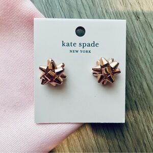 NWT KATE SPADE, ROSE GOLD, BOW EARRINGS
